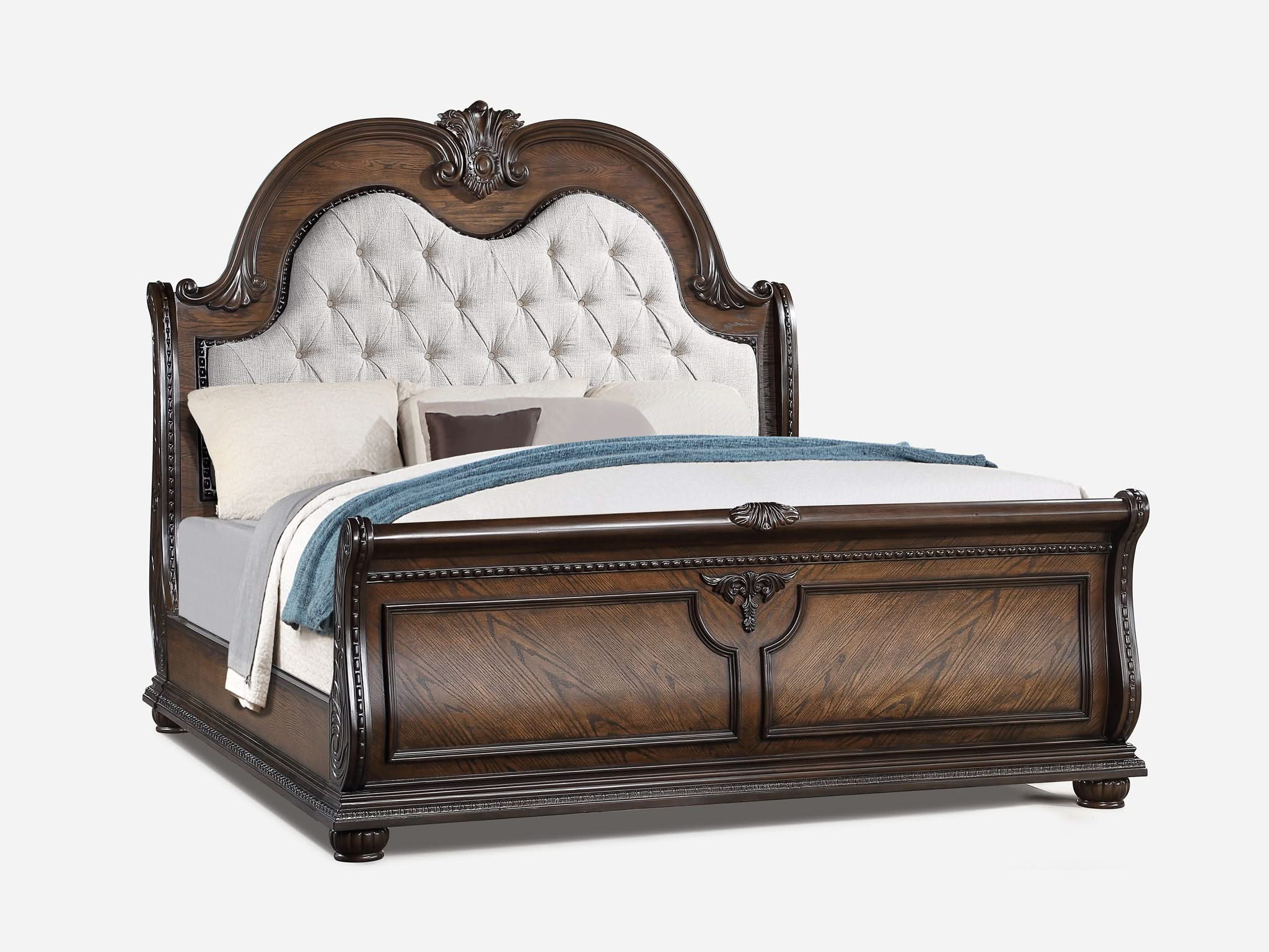 Stanley - Queen 5 Piece Bedroom Set - Oak
