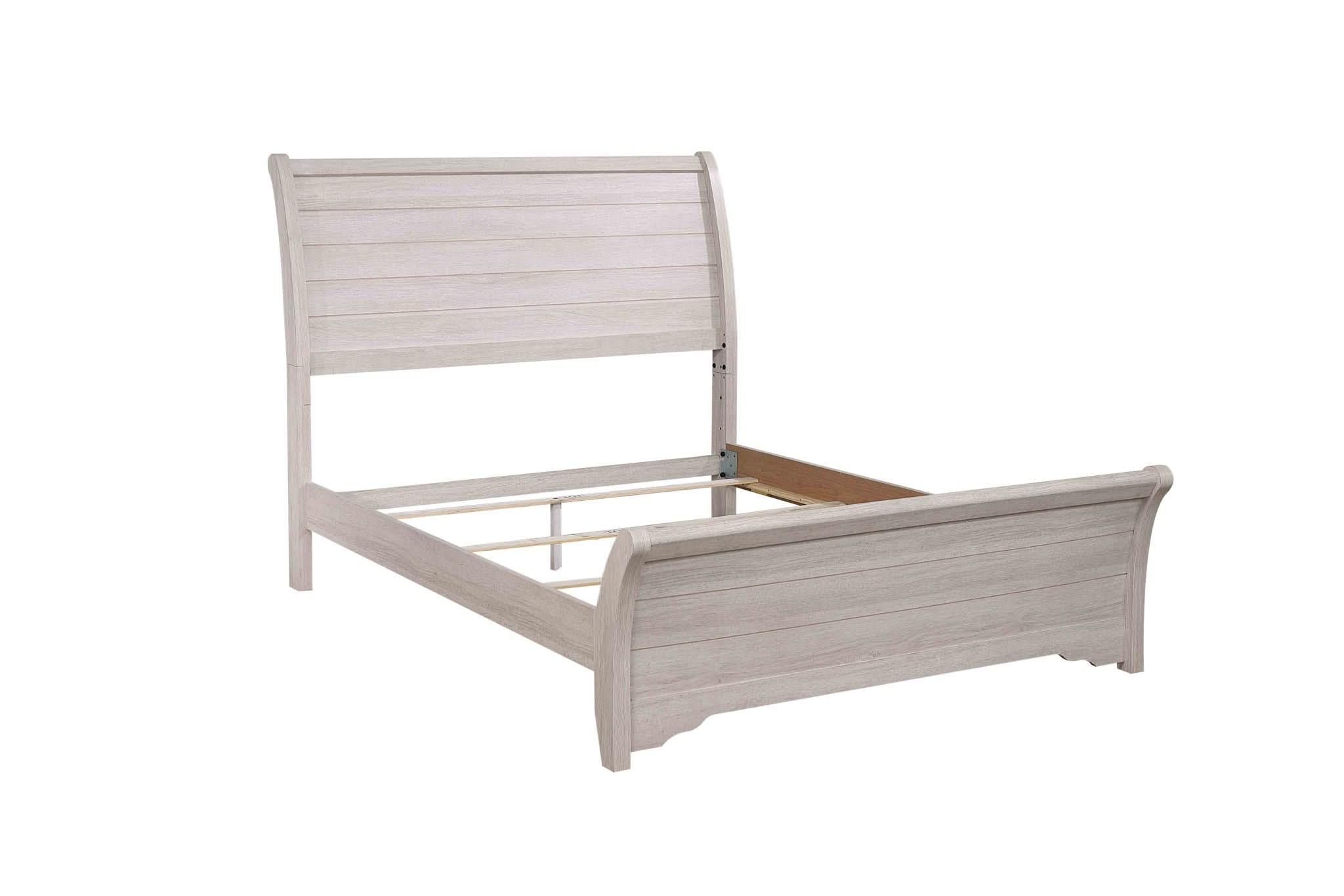 Coralee - King 4 Piece Bedroom Set - Chalk / Gray