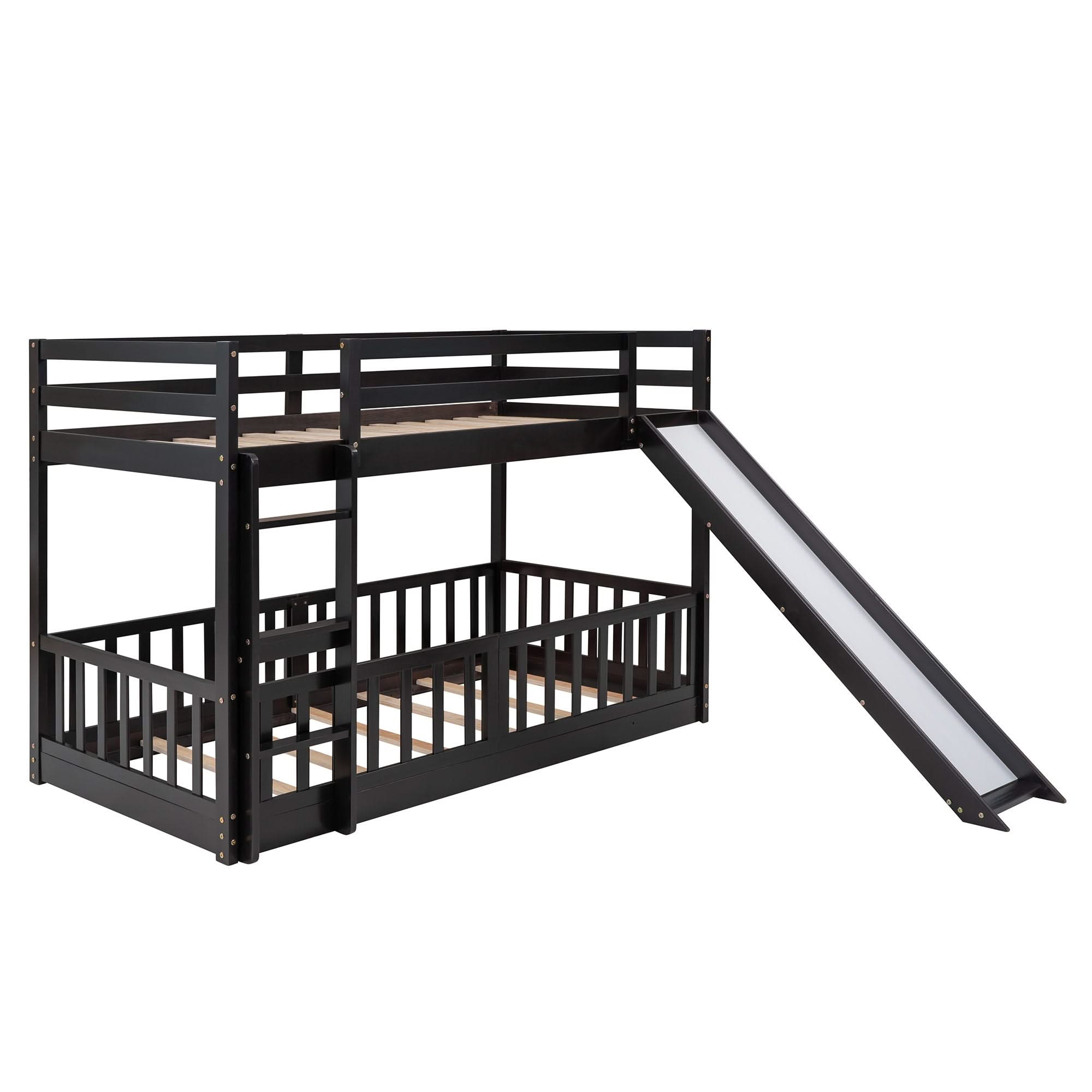Bunk Bed With Convertible Ladder And Slide