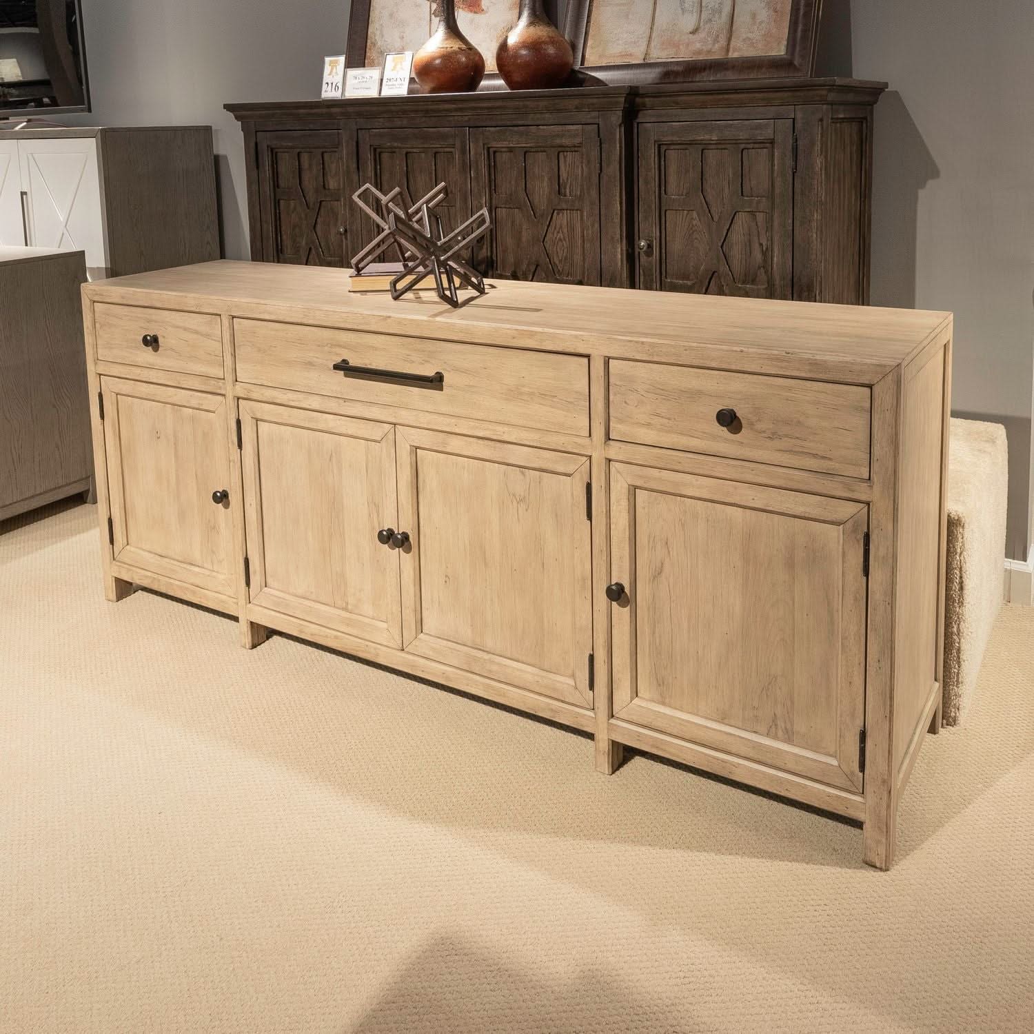 Proximity Place - 82" TV Console - Barley Buff