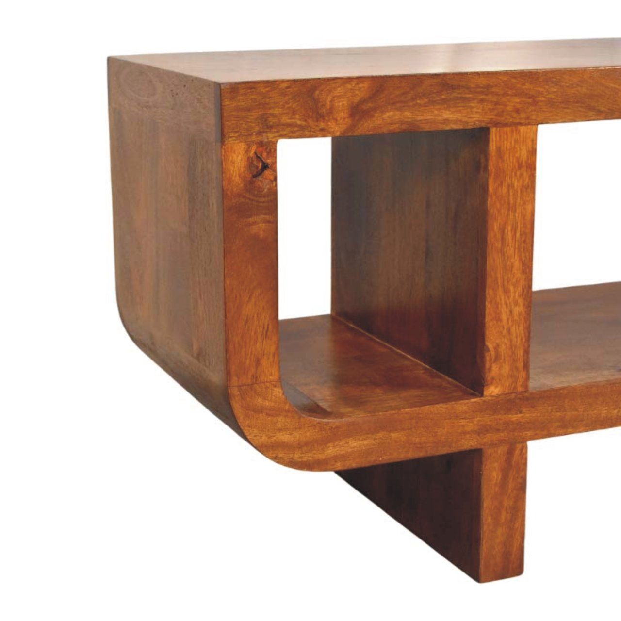 Orion - Curved Media Unit - Brown