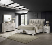 Jaymes - King 4 Piece Bedroom Set - White Mist