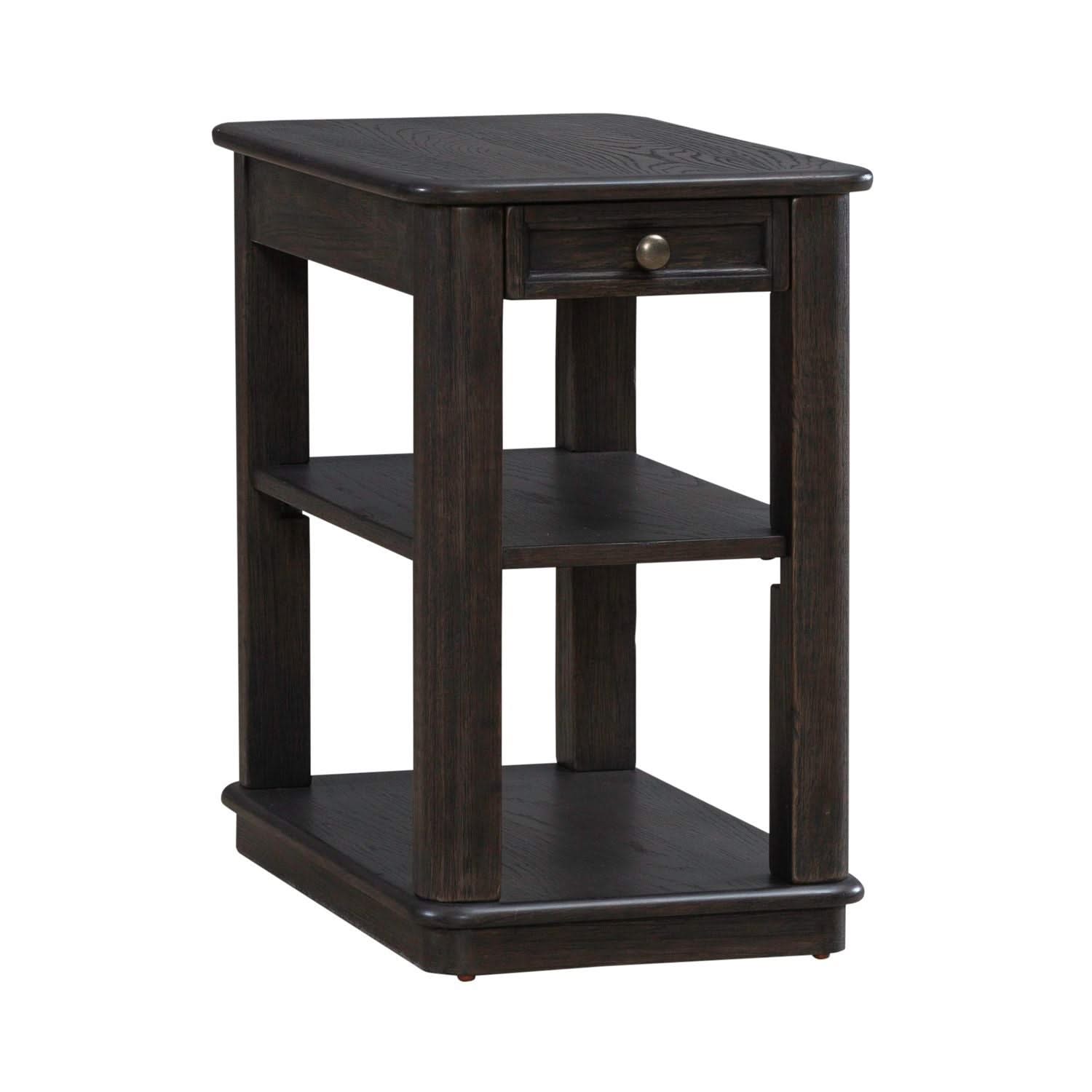 Wallace - Chair Side Table - Aged Oak