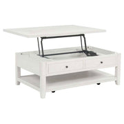 Payne 48-inch Mobile Lift Top Coffee Table Distressed White