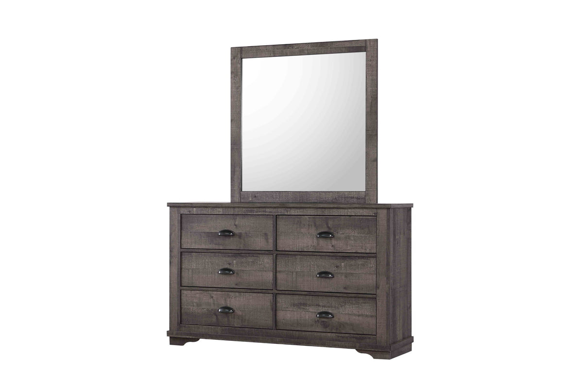 Coralee - King 5 Piece Bedroom Set - Dark Gray