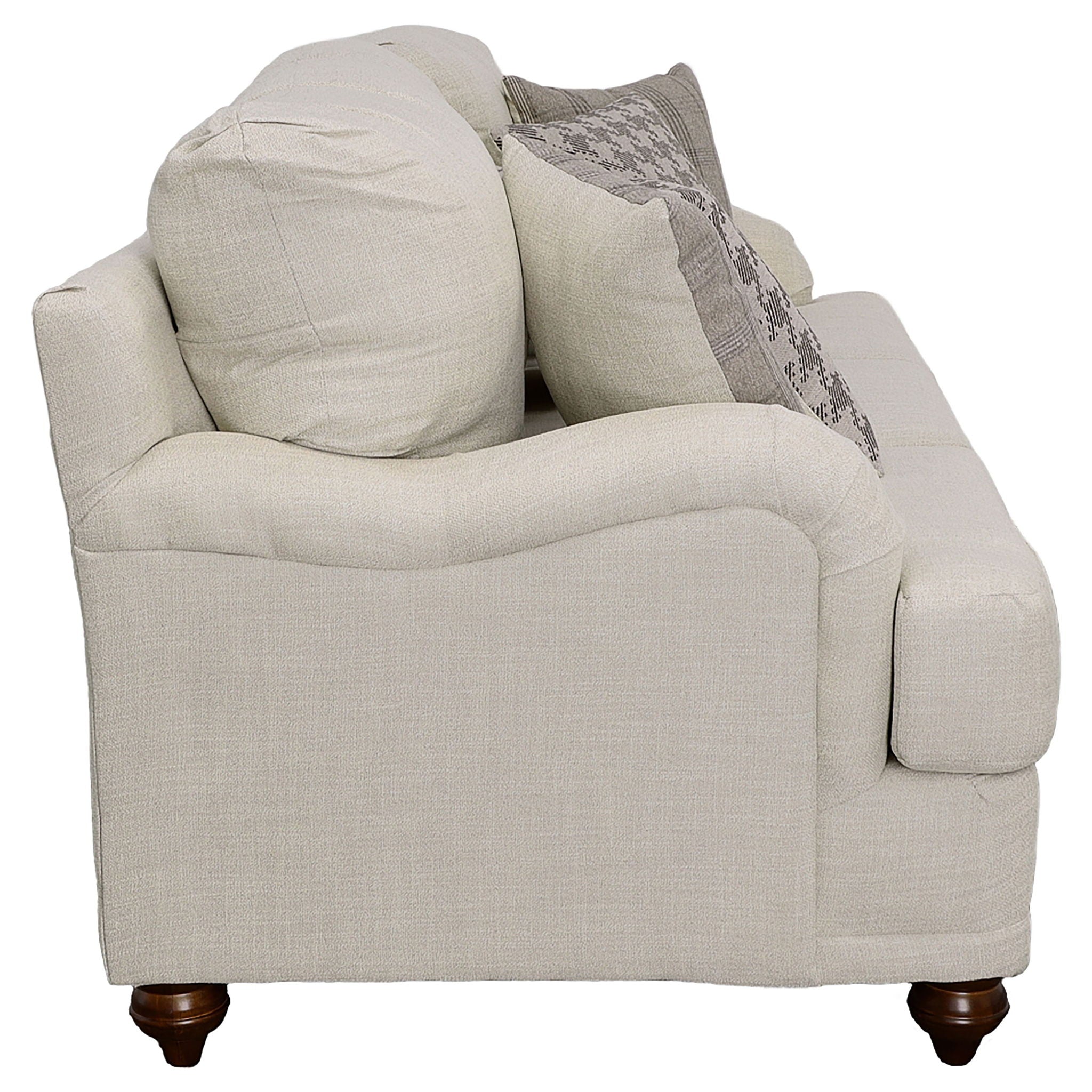 Glenn Upholstered English Arm Sofa Light Grey and Grey