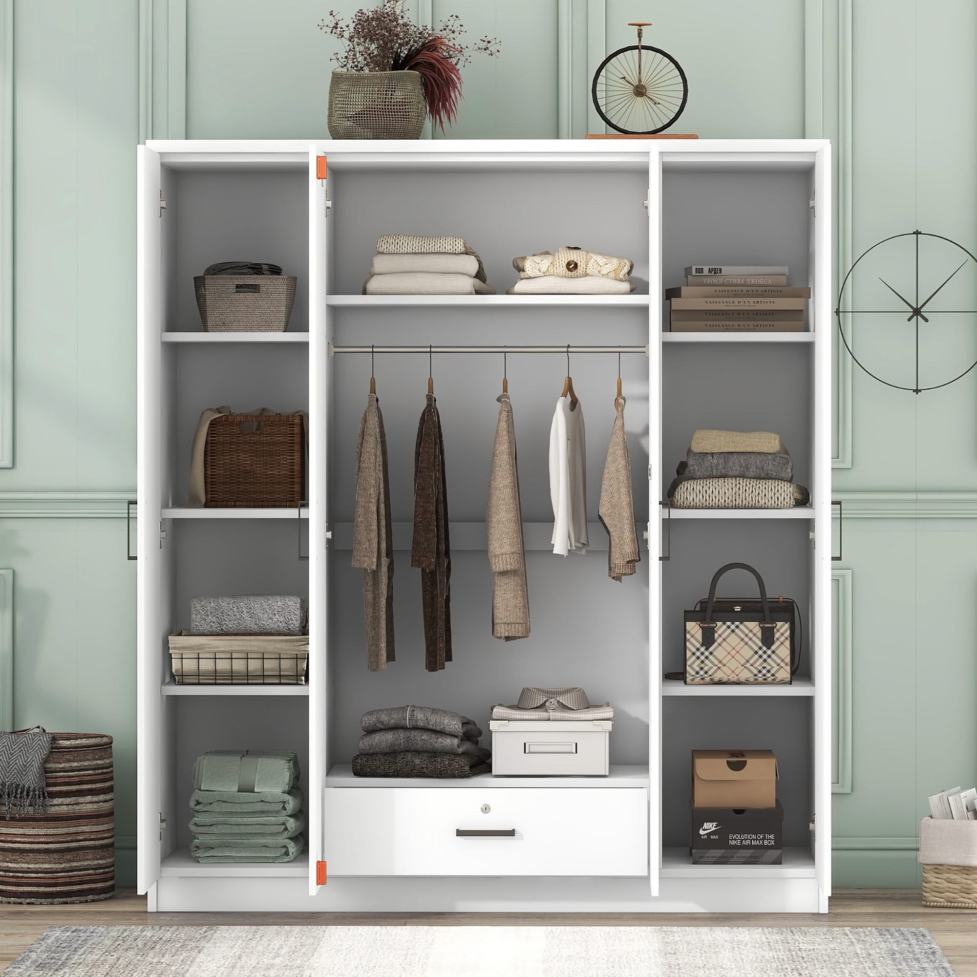 4 Door Wardrobe With 1 Drawer