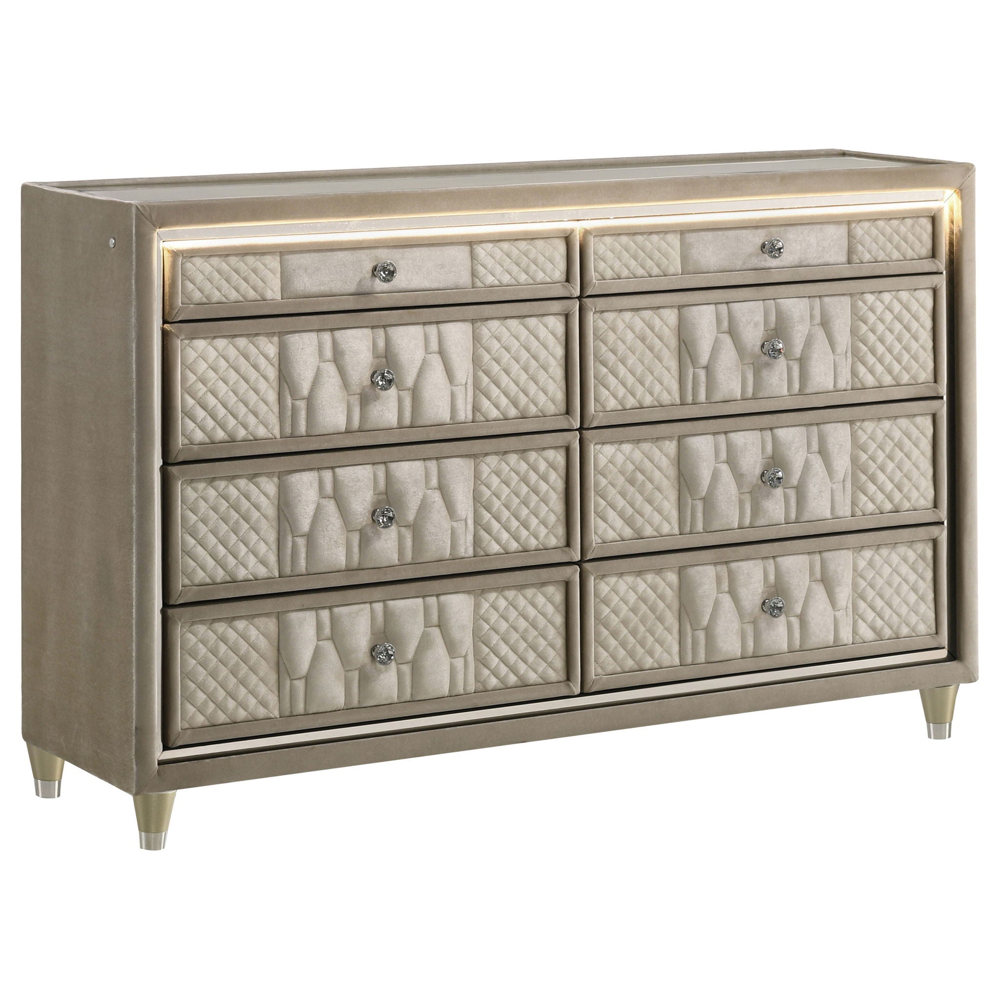 Lorient 4-piece California King Bedroom Set Ivory and Camel