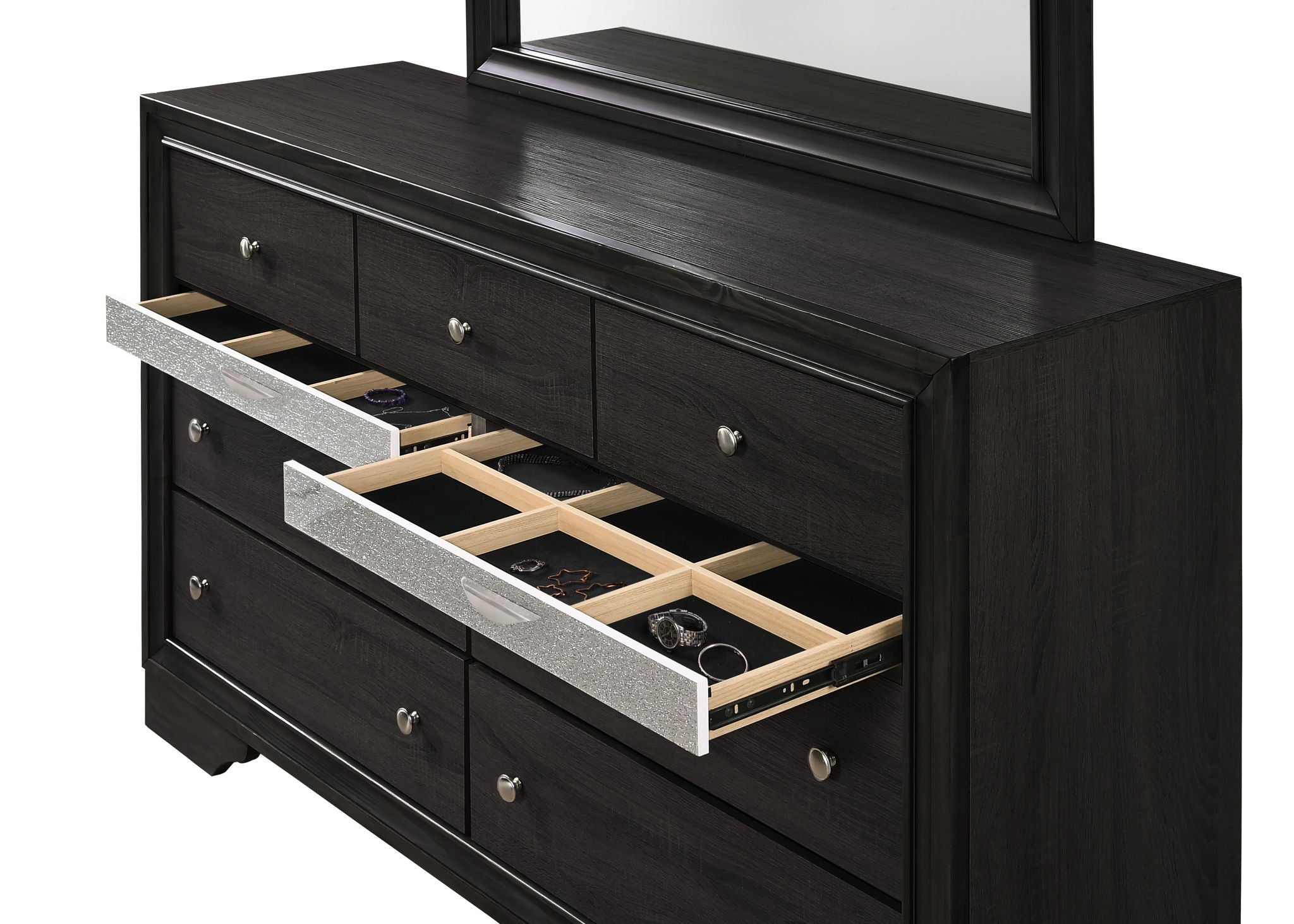 Regata - King 5 Piece Bedroom Set - Black