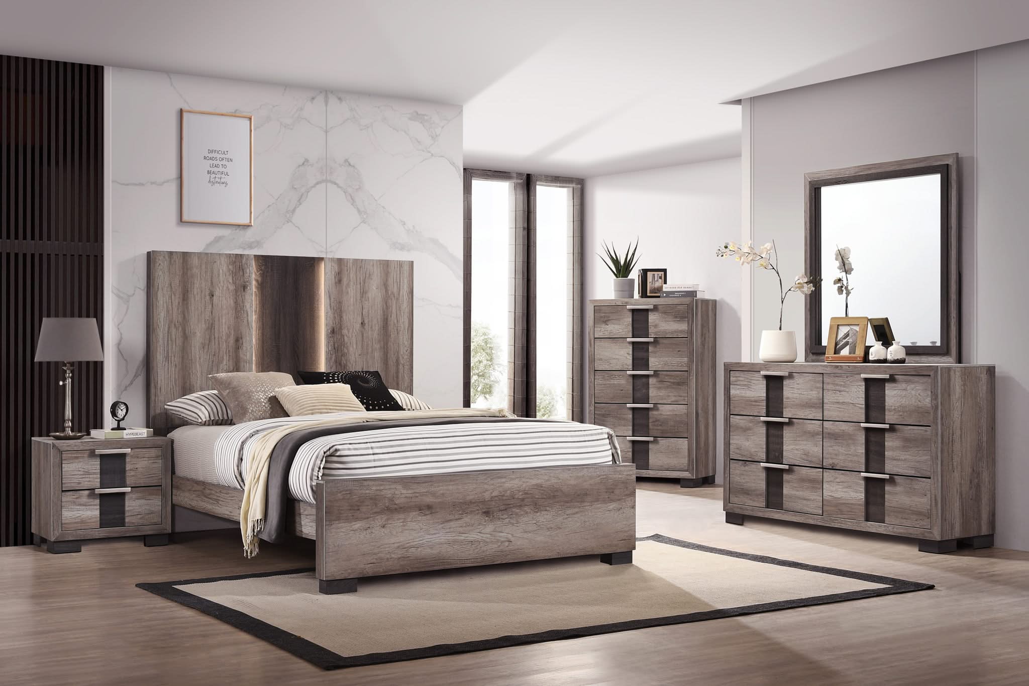 Rangley - King Bed - Dark Gray