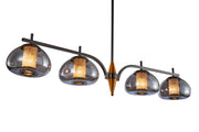Michael Amini Lighting - Ember 4-Light LED Chandelier - Smoke / Black Pearl