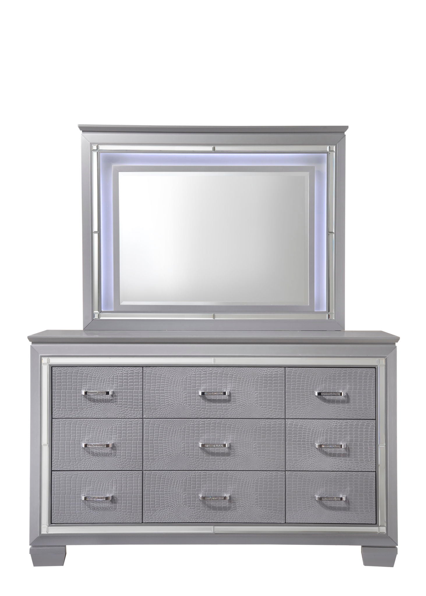 Lillian - Queen 4 Piece Bedroom Set - Gray