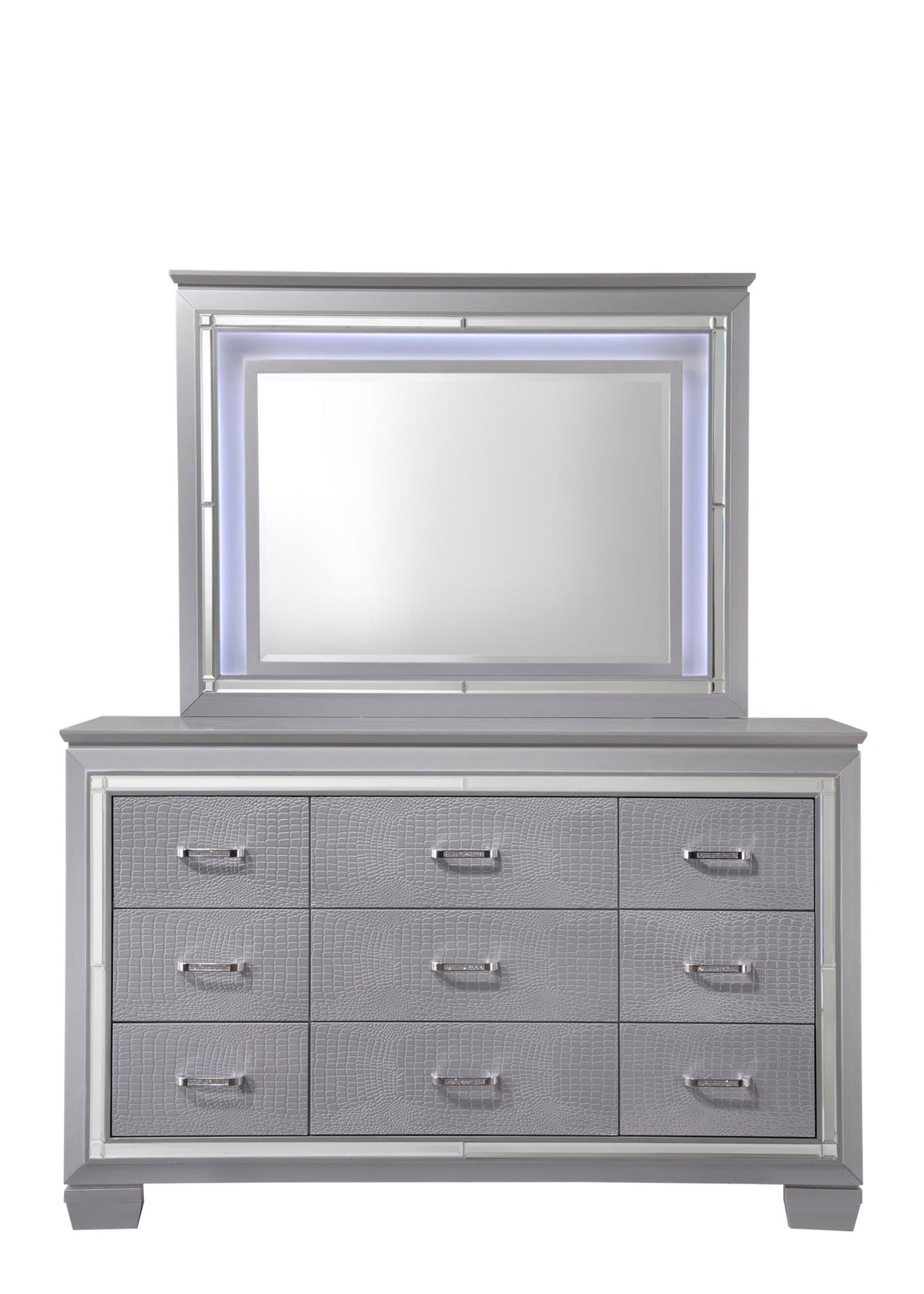 Lillian - Queen 5 Piece Bedroom Set - Gray