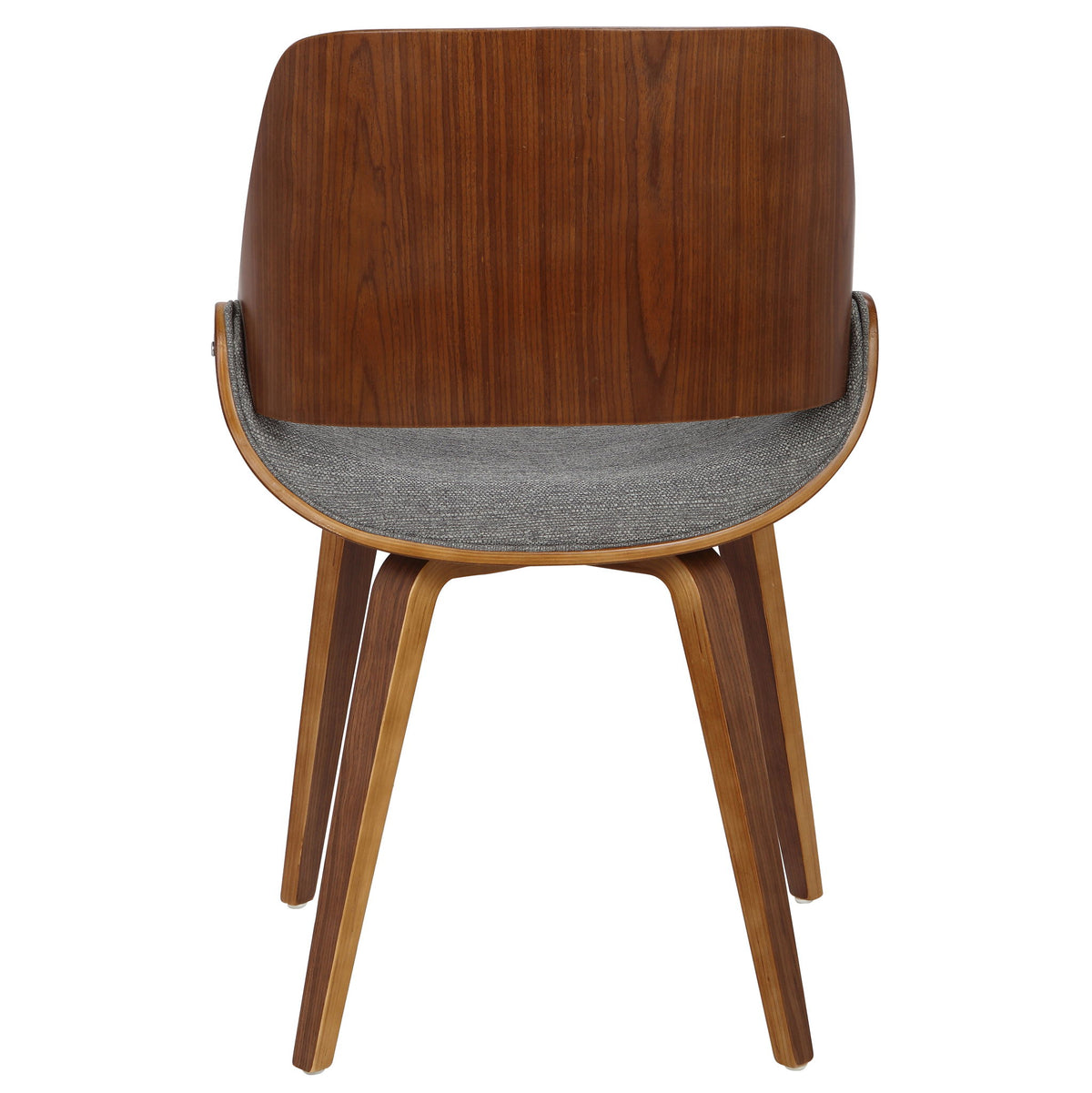 Fabrizzi - Mid-Century Modern Dining / Chair (Set of 2) - Walnut / Gray