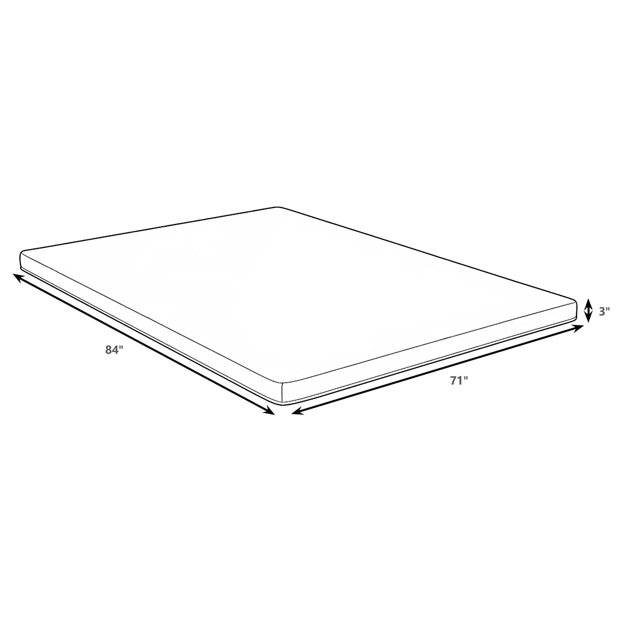 Cascade 3-inch California King Cool Memory Foam Mattress Topper