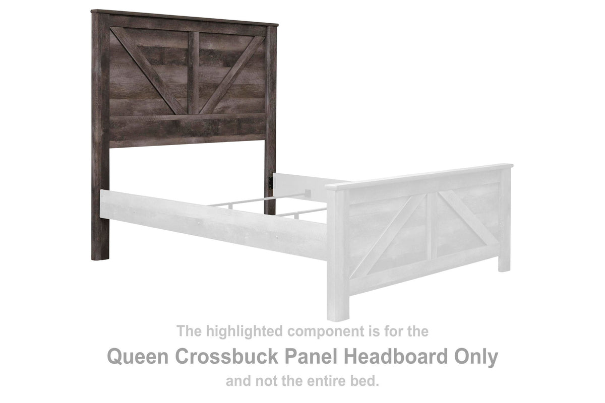 Wynnlow - Queen Crossbuck Panel HDBD - Gray