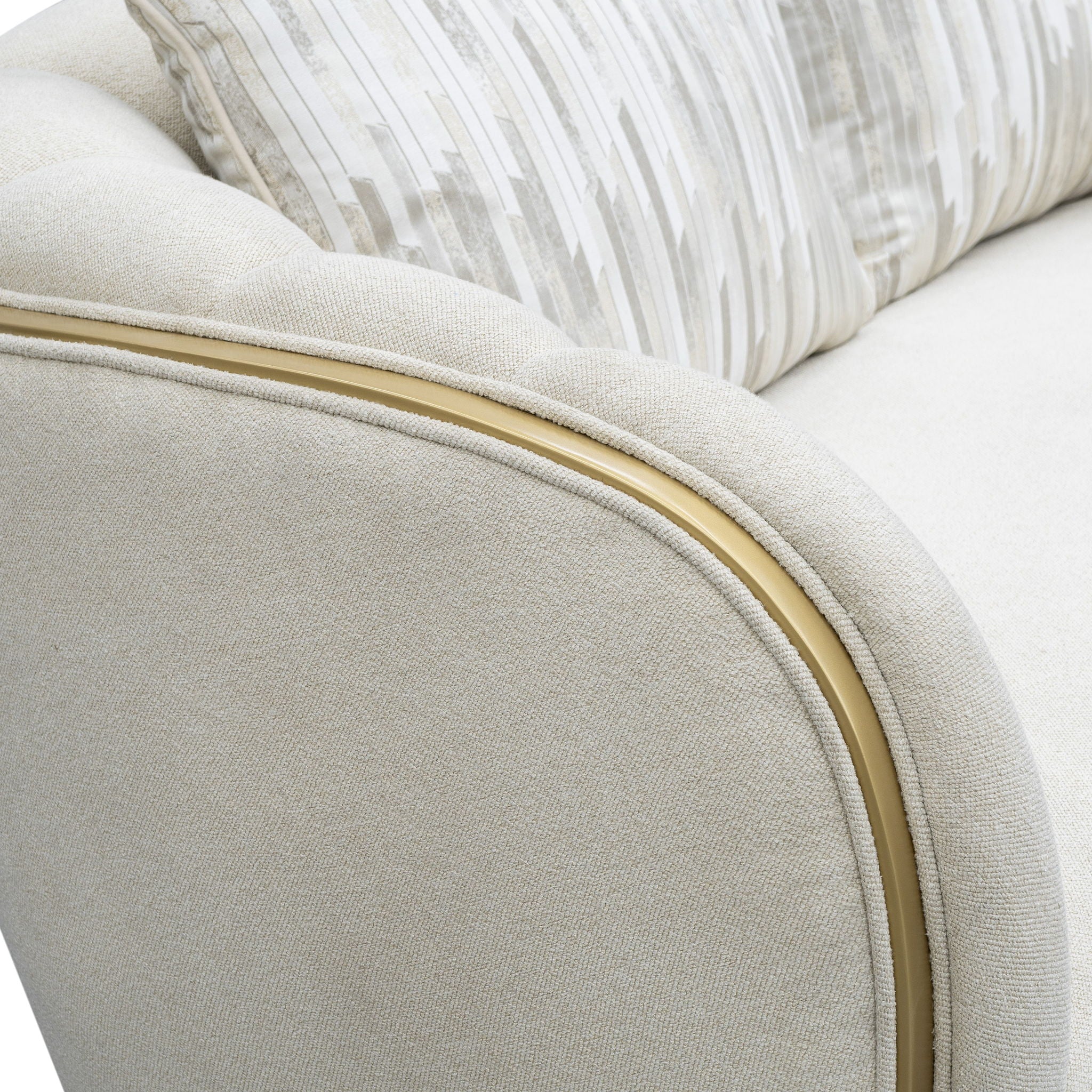 Scotts Square - Loveseat - Cornsilk / Light Champagne