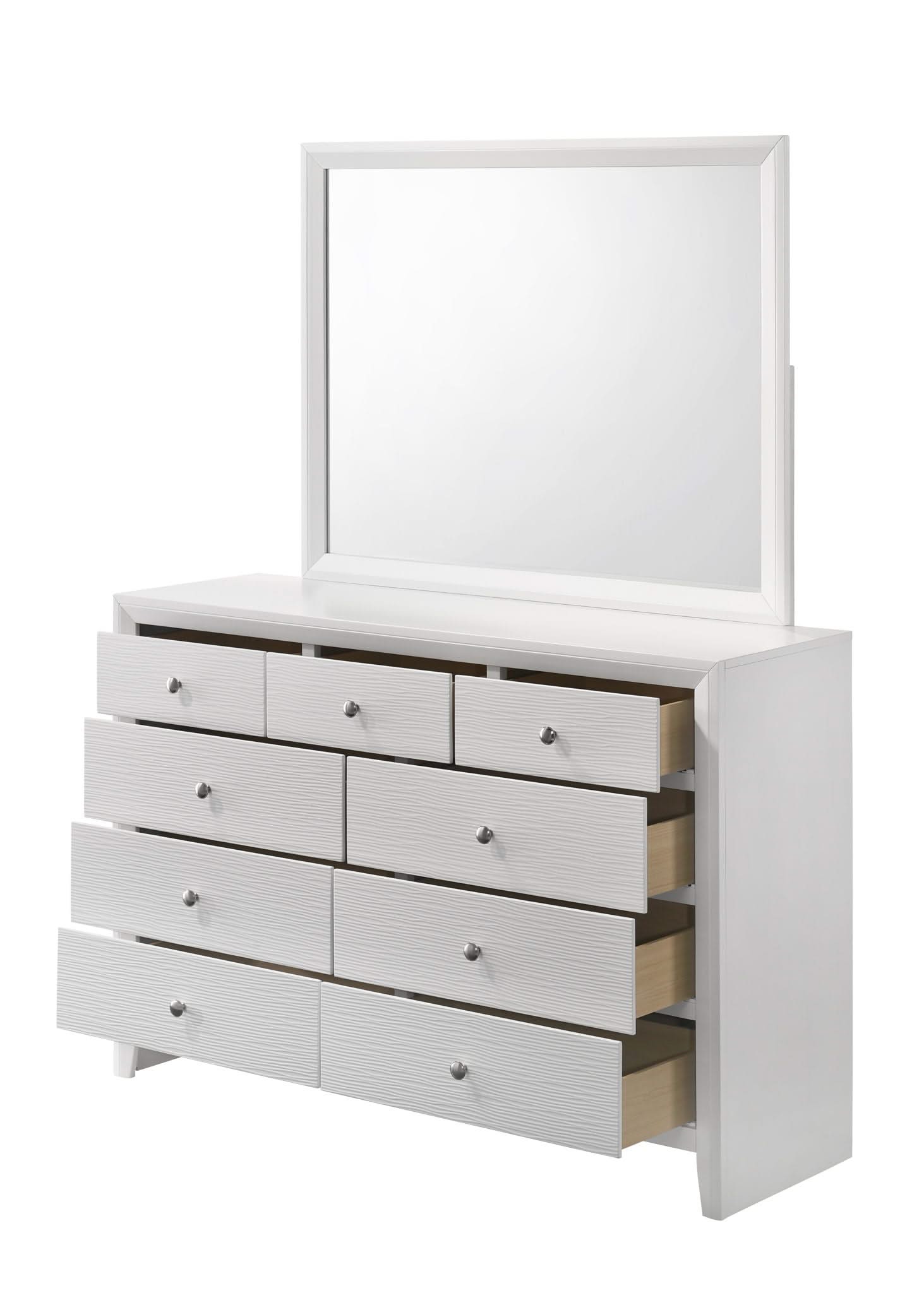 Evan - Dresser & Mirror - White
