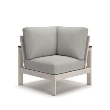 Vista Highlands - Corner With Cushion - Brown / White