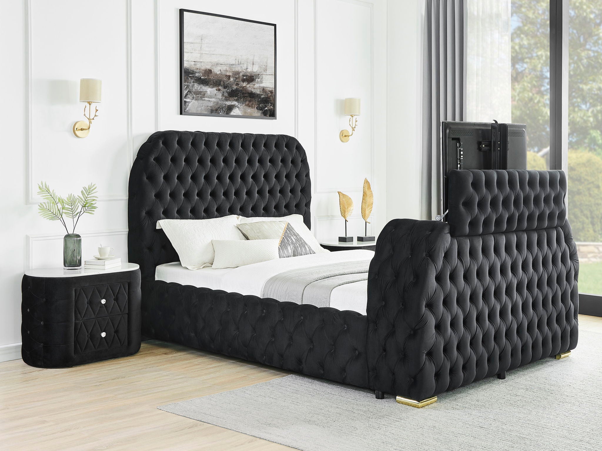 Natalia - Nightstand - Black