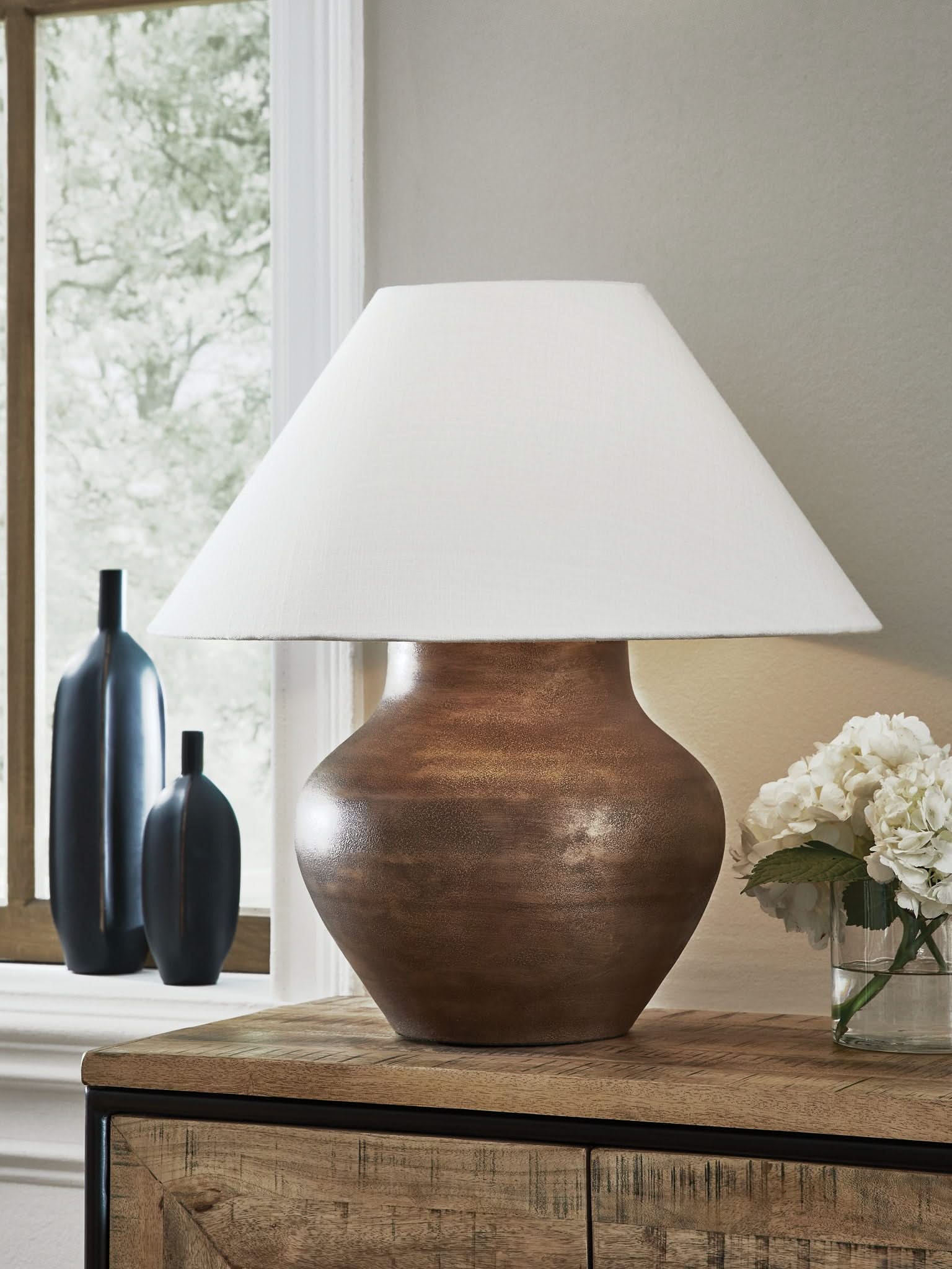 Whitham - Metal Table Lamp - Antique Copper Finish