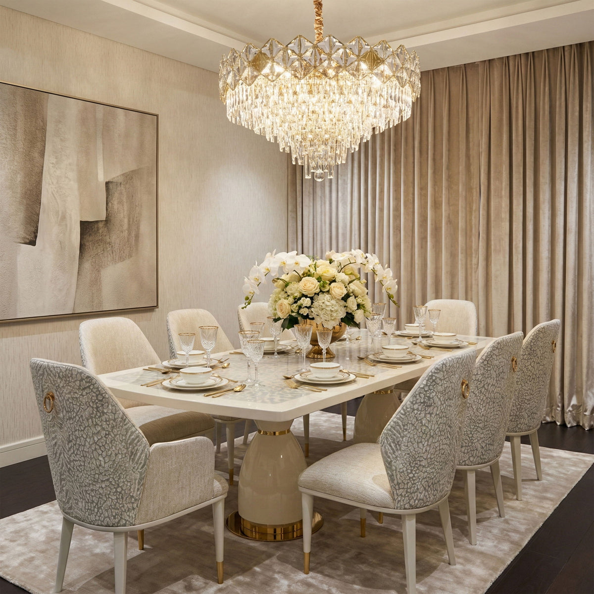 Michael Amini Lighting - Regalia 21-Light Crystal Chandelier - Gold