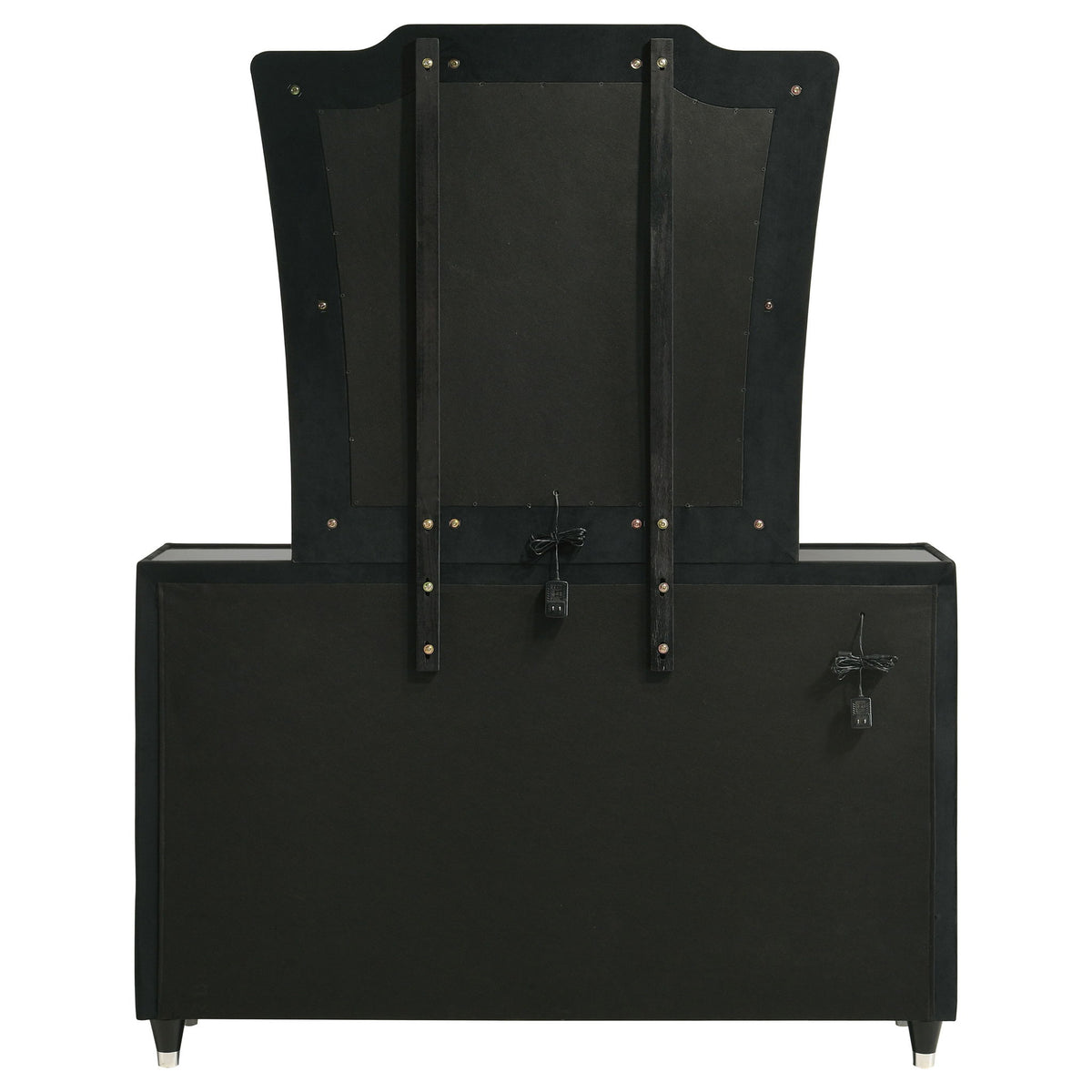 Lorient 8-drawer LED Dresser with Mirror Black