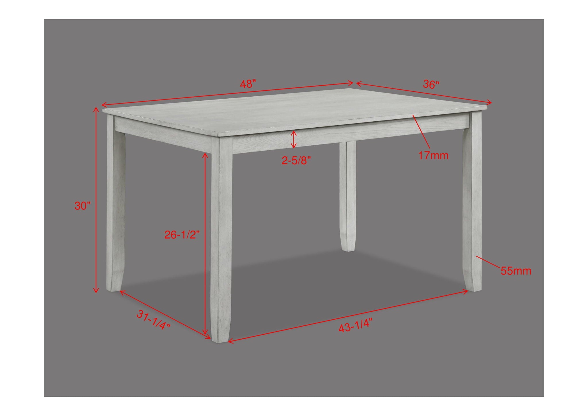 Henderson - 5 Piece Dinette Set - Drift Wood