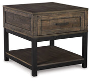 Johurst - Rectangular End Table - Grayish Brown