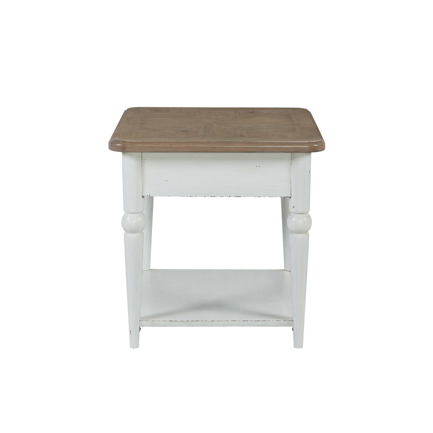 Turnberry Park - Rectangular End Table - Washed White