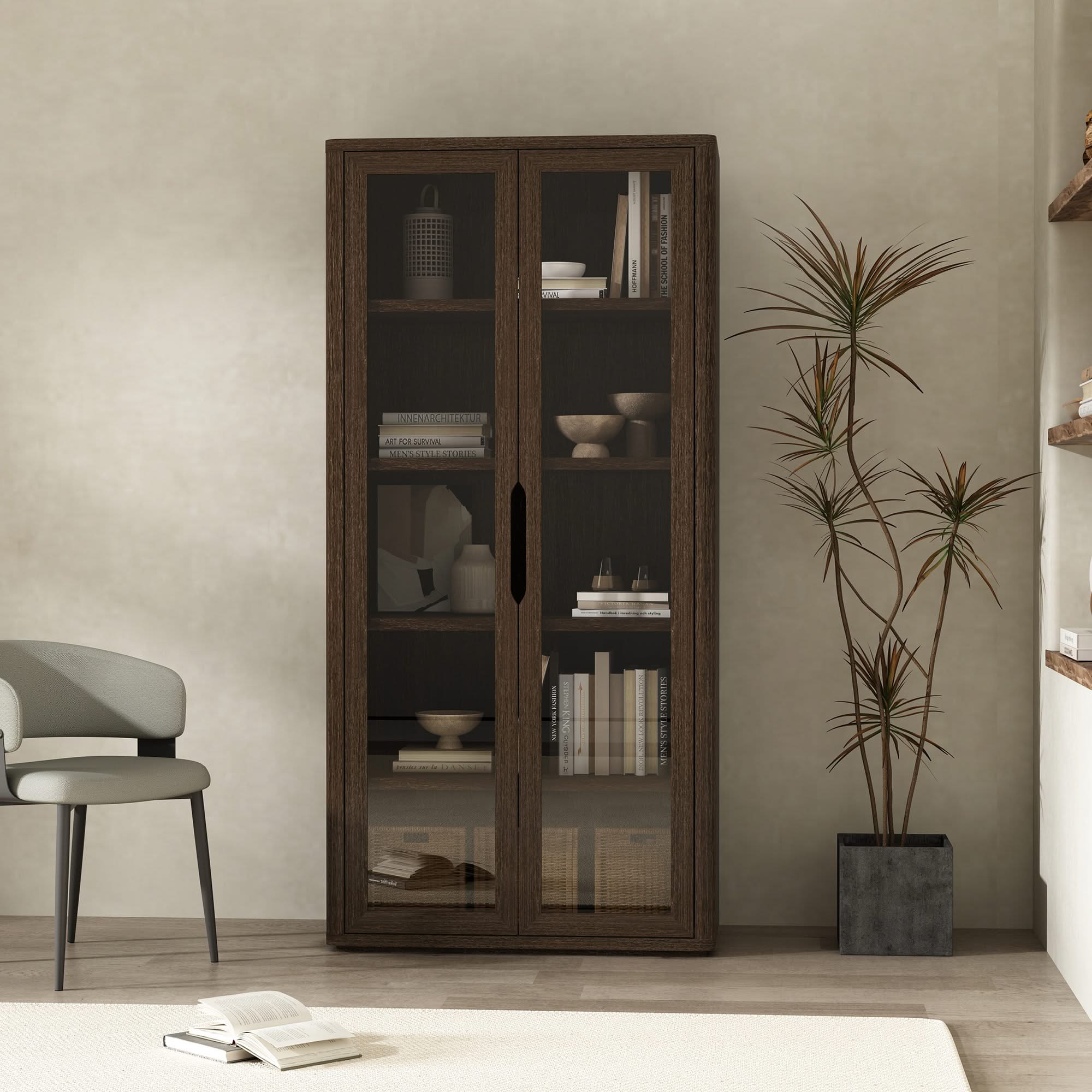 Rivington - Bookcase Cabinet With Glass Doors
