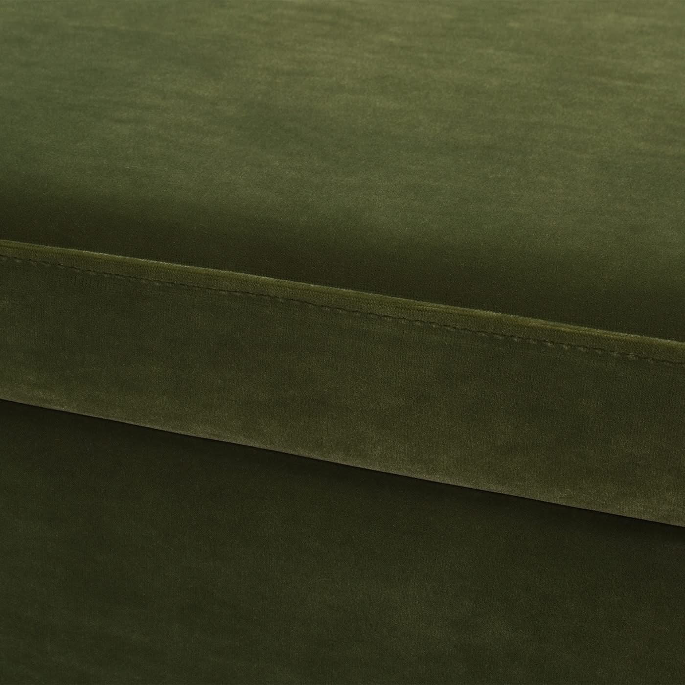 Knox - Square Storage Cocktail Ottoman - Olive Green