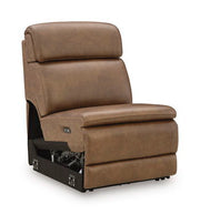 Mod Media - Power Armless Recliner With Adjustable Headrest - Saddle