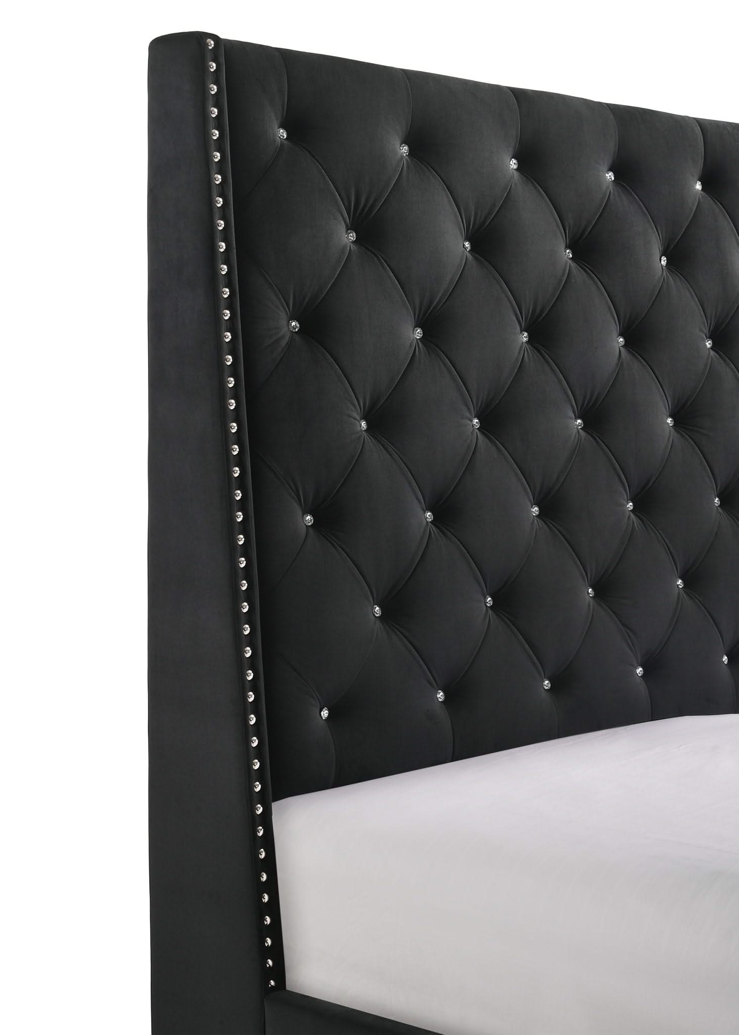 Chantilly - King Upholstered Bed - Black