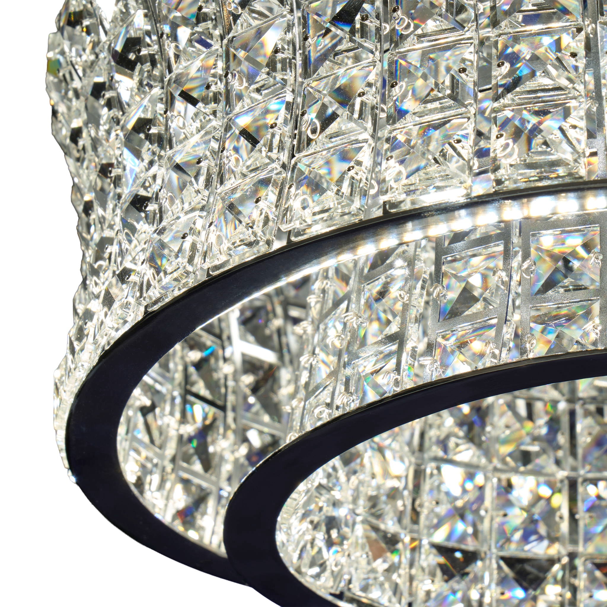 Michael Amini Lighting - Galaxy Oval LED Crystal Chandelier - Chrome