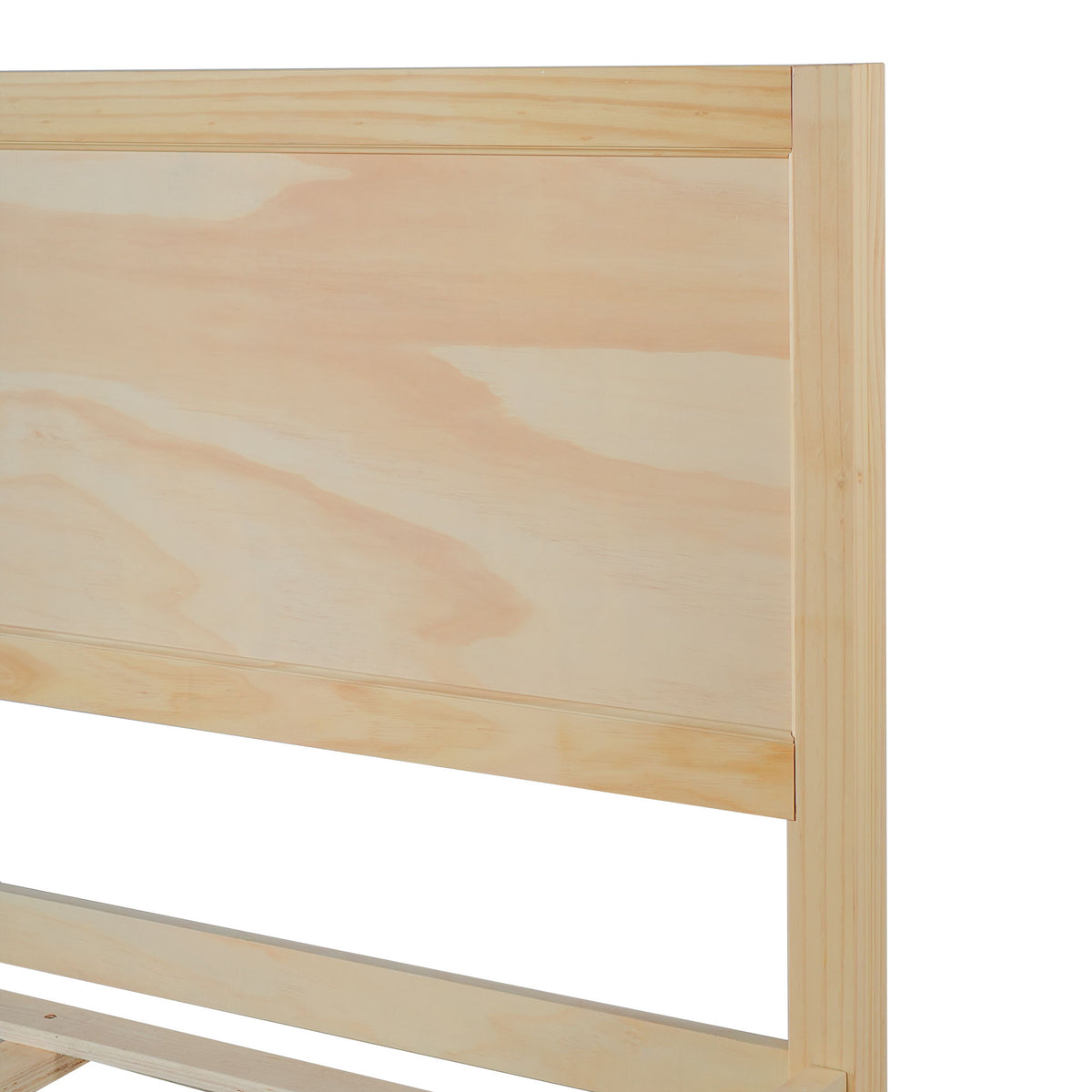 Classic Platform Bed Frame With Panel Headboard