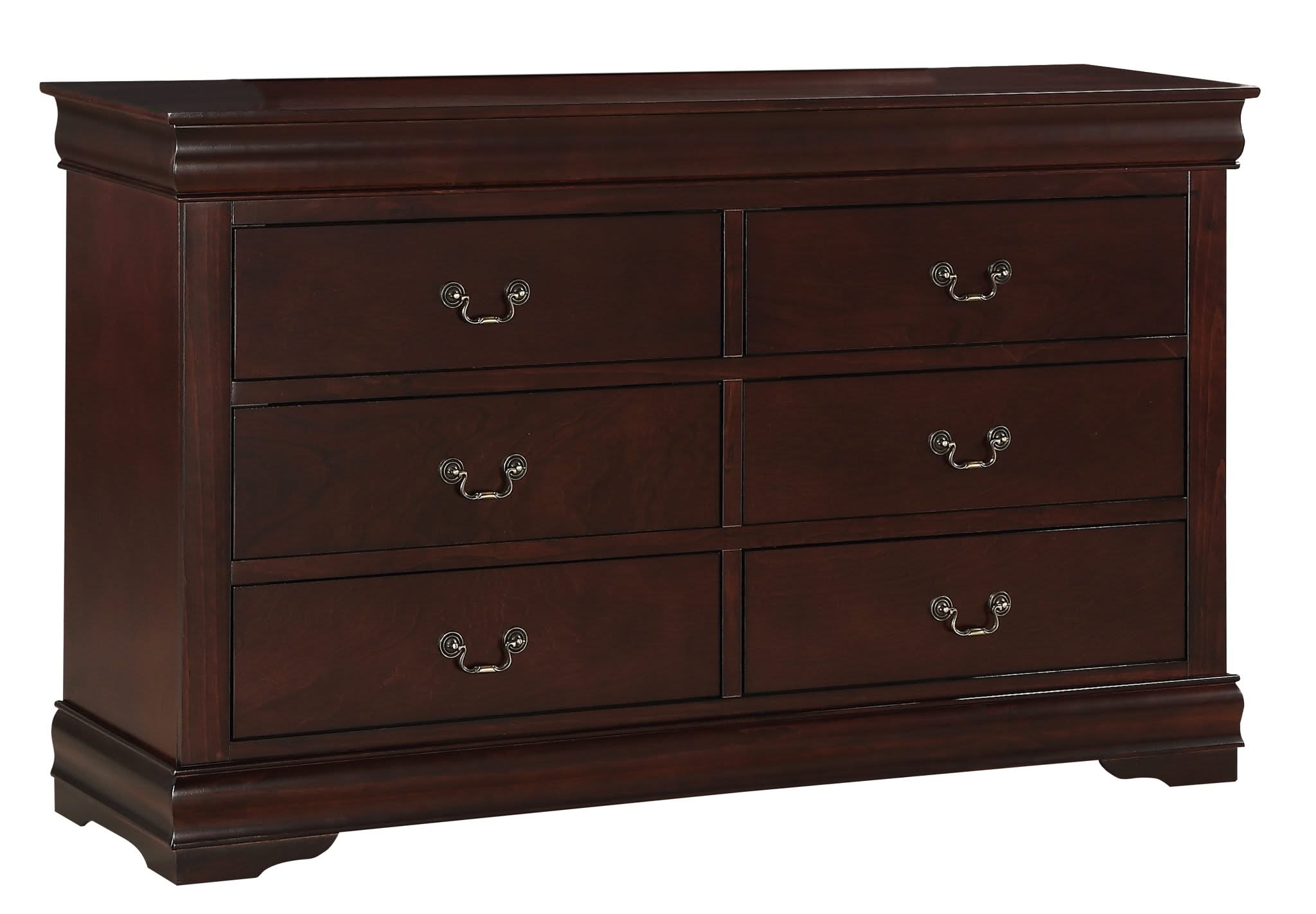 Louis Philip - Full 5 Piece Bedroom Set - Cherry