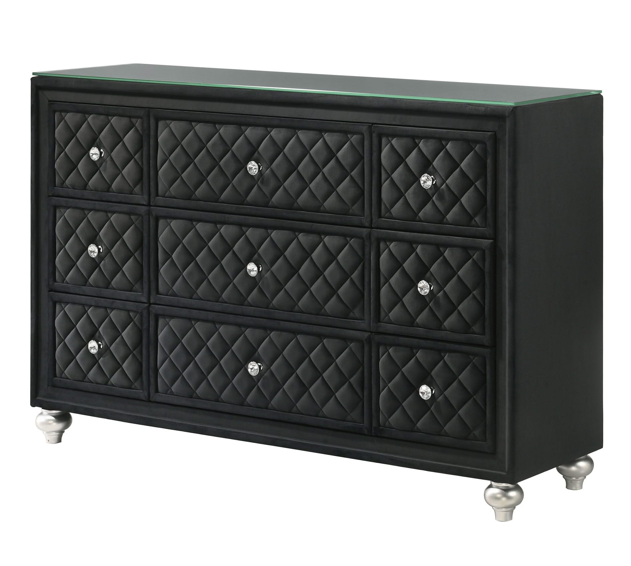 Cameo - Dresser & Mirror - Black