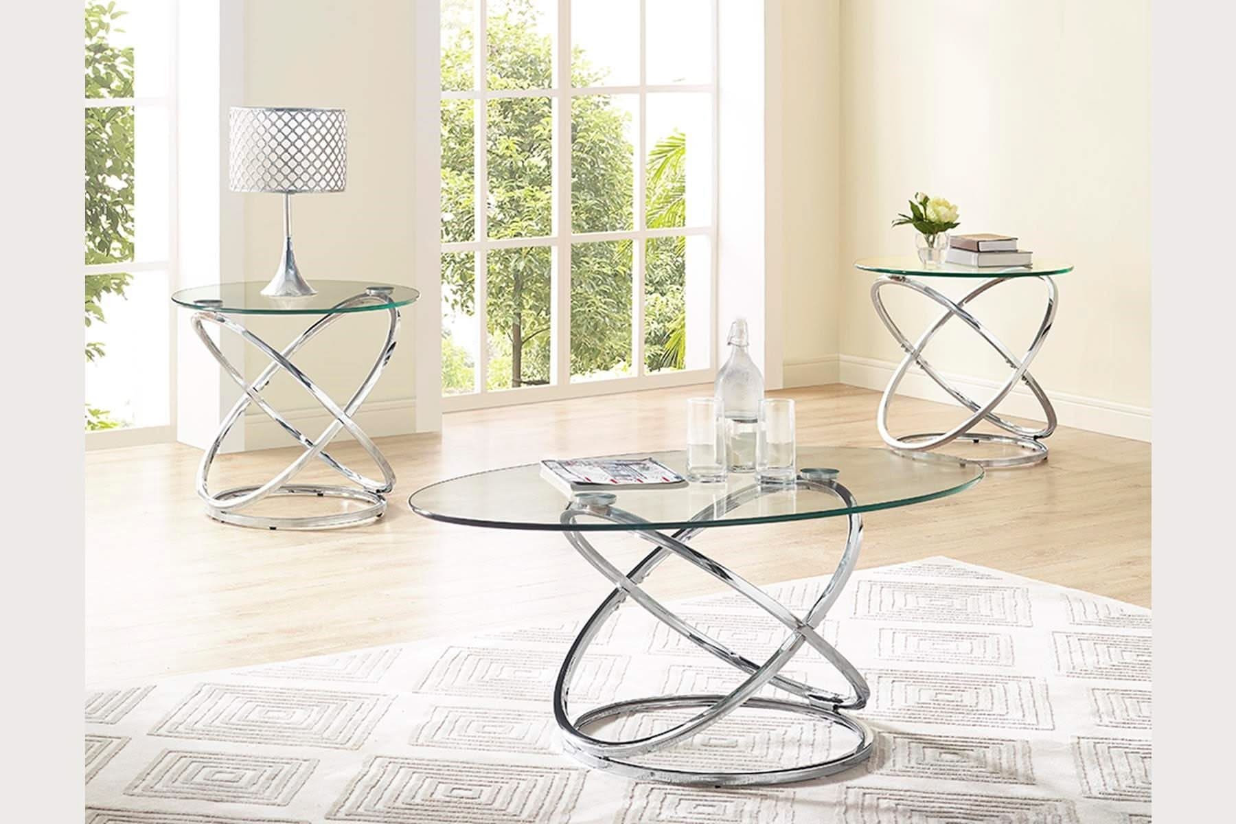Cocktail Table Set - Chrome