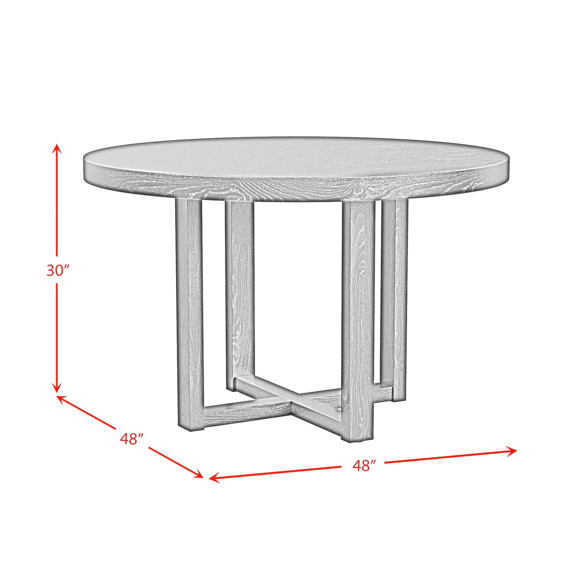 Bahama Breeze - 47.5" Round Dining Table - Black