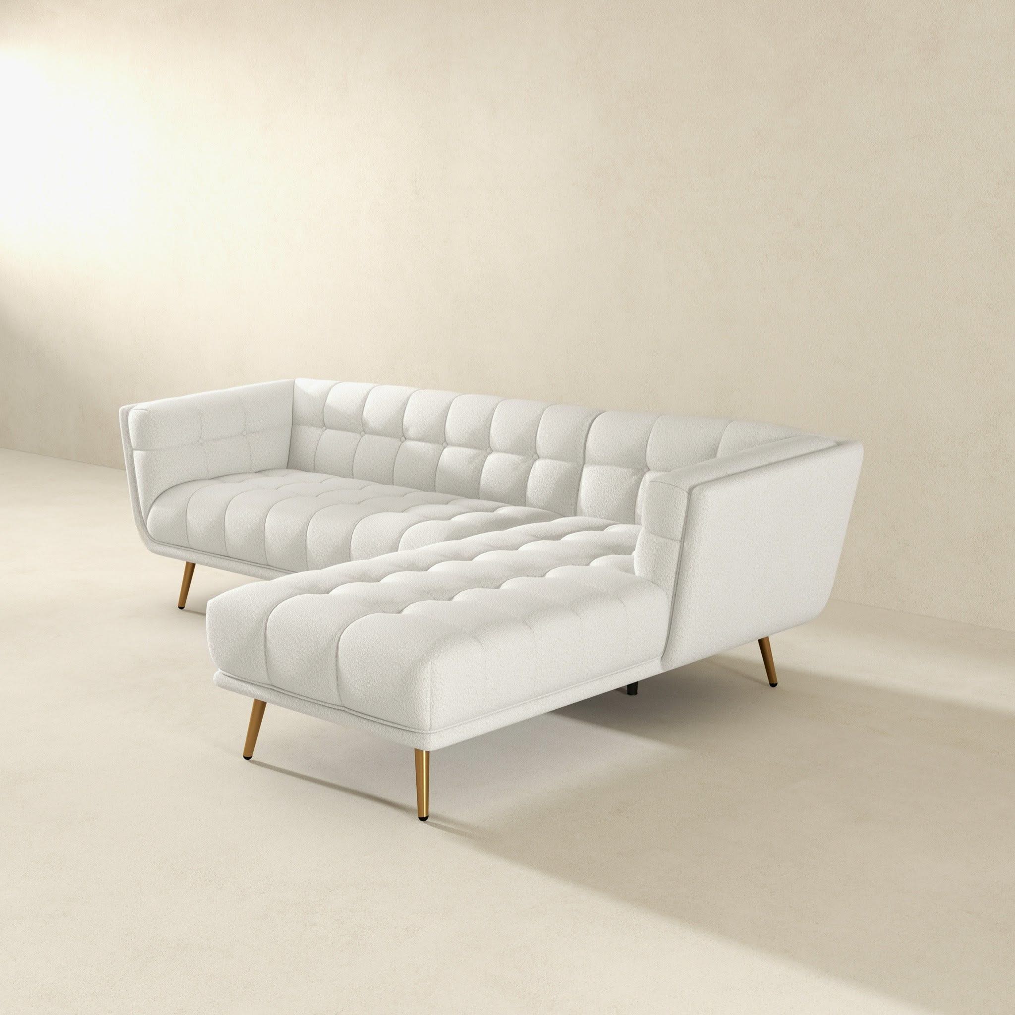 Addison - L Shape Sectional Sofa Tufted