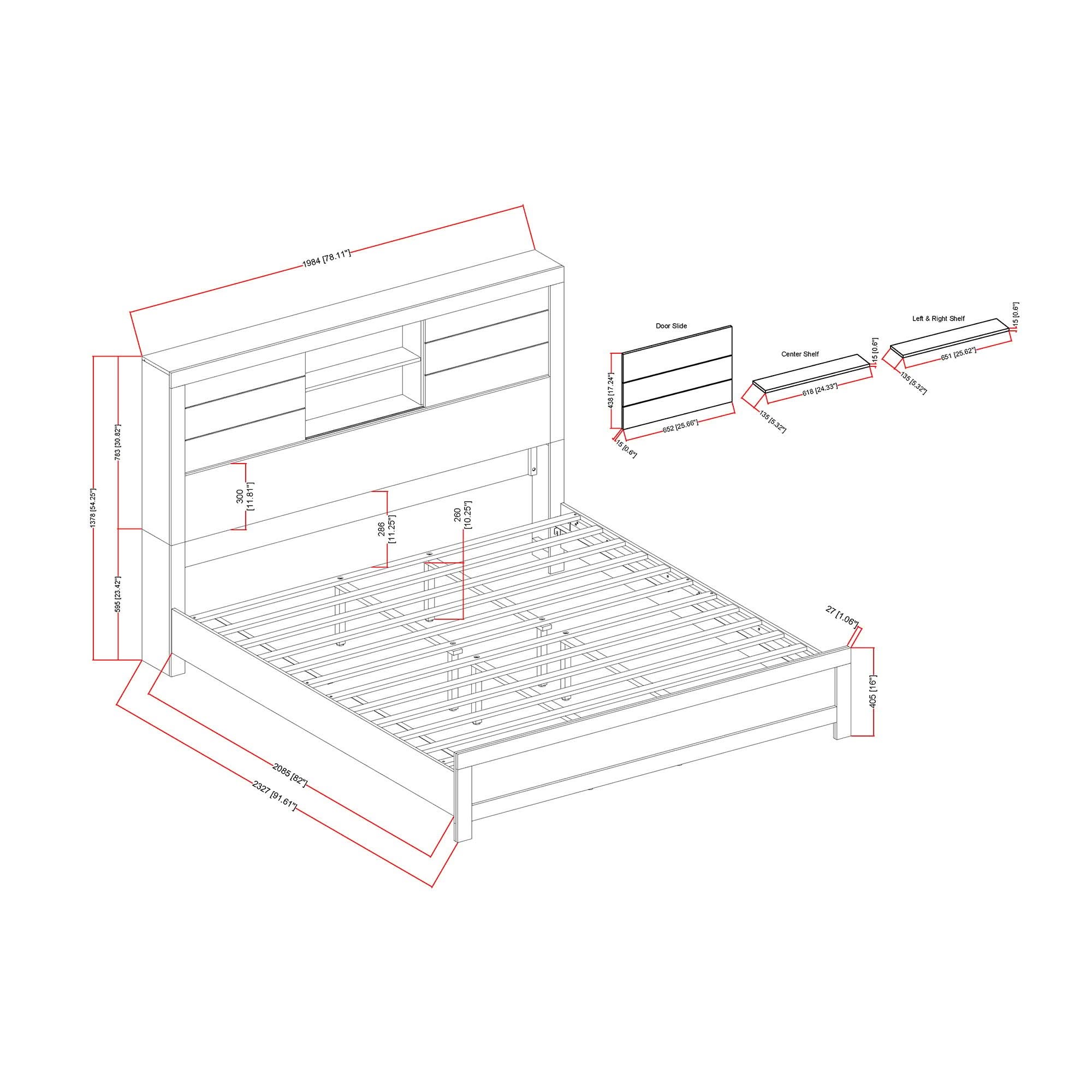 Urban - 5 Piece Set With Bookcase
