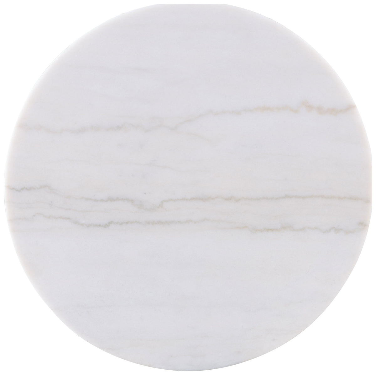 Jason 2-piece Round White Marble Coffee Table Set Greige