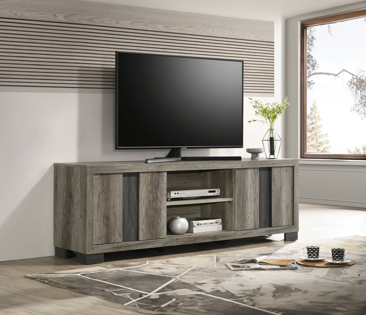 Rangley - 72" TV Stand - Dark Gray