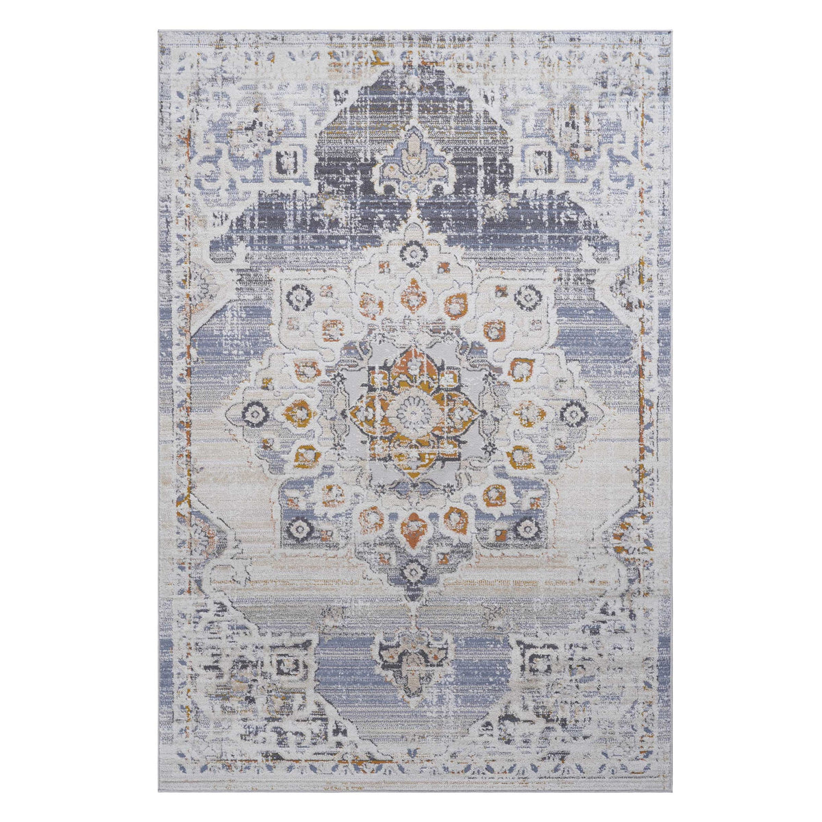 Payas - 8' X 10' Medallion Area Rug - Cream / Gold