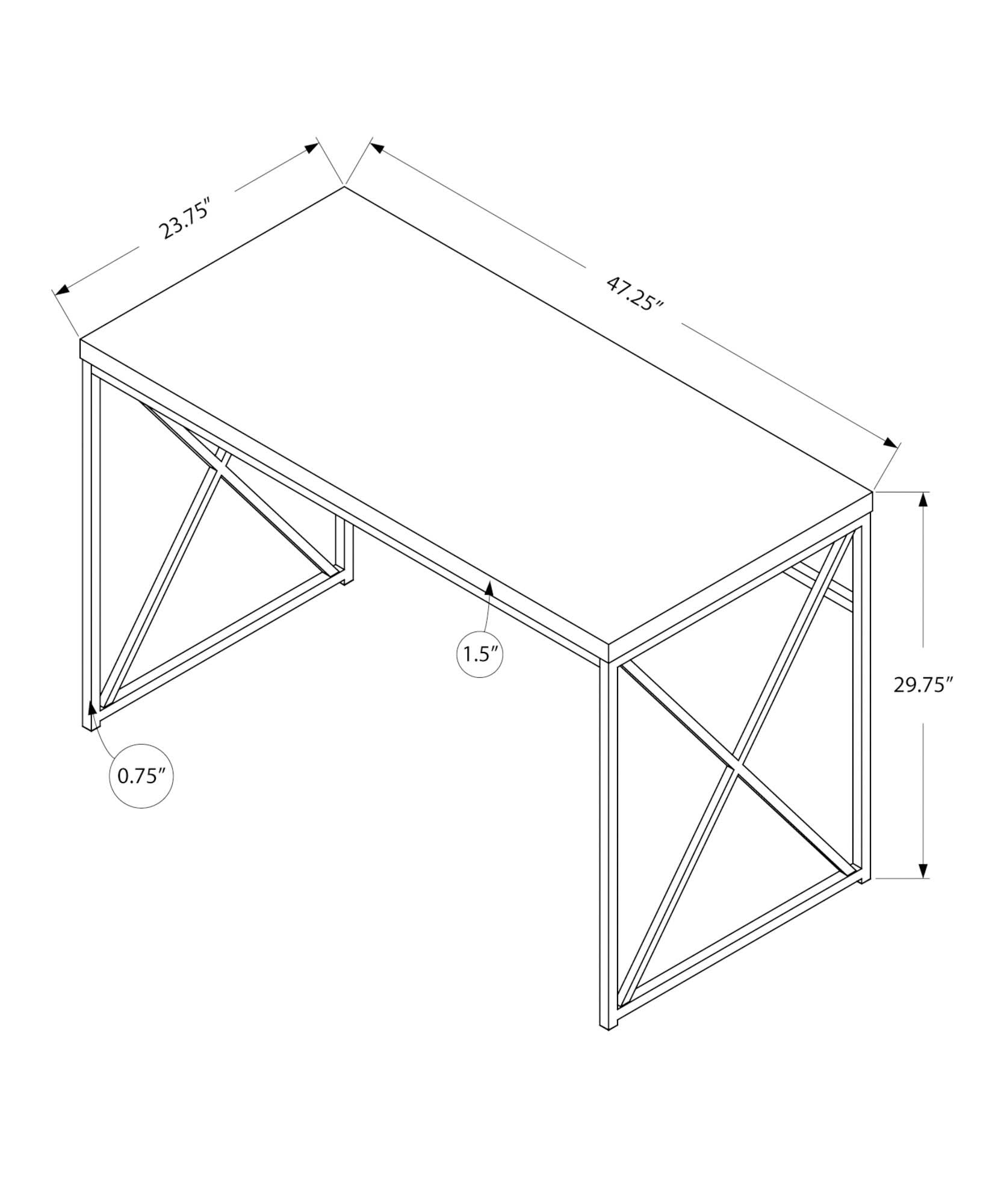 Computer Desk For Home Office, Laptop, Glossy Contemporary & Modern