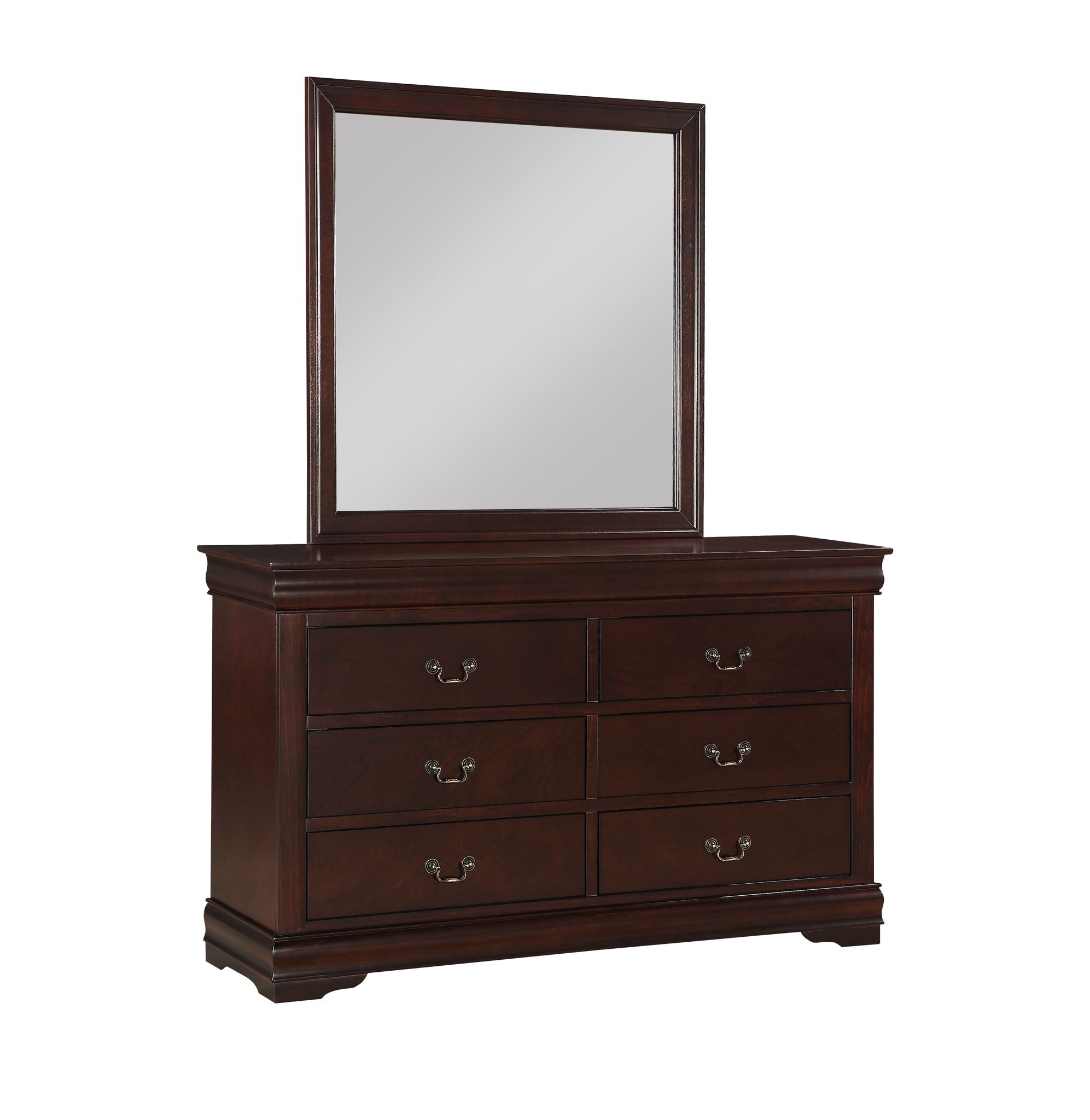 Louis Philip - Full 5 Piece Bedroom Set - Cherry