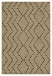 Earth - 5'3" X 7'3" Indoor, Outdoor Area Rug - Black, Natural