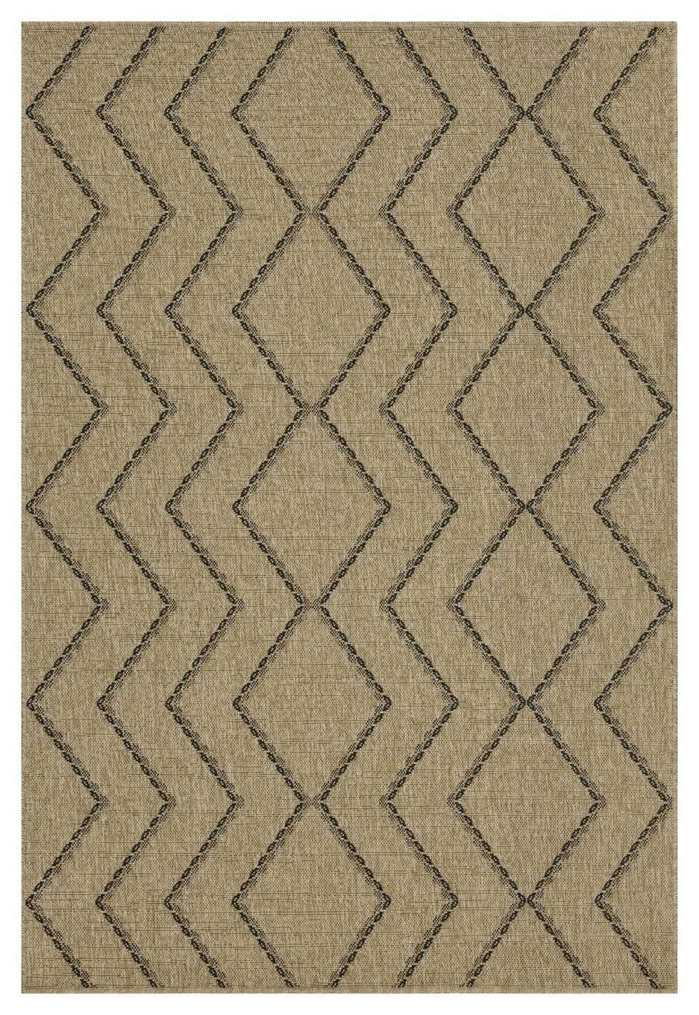Earth - 5'3" X 7'3" Indoor, Outdoor Area Rug - Black, Natural