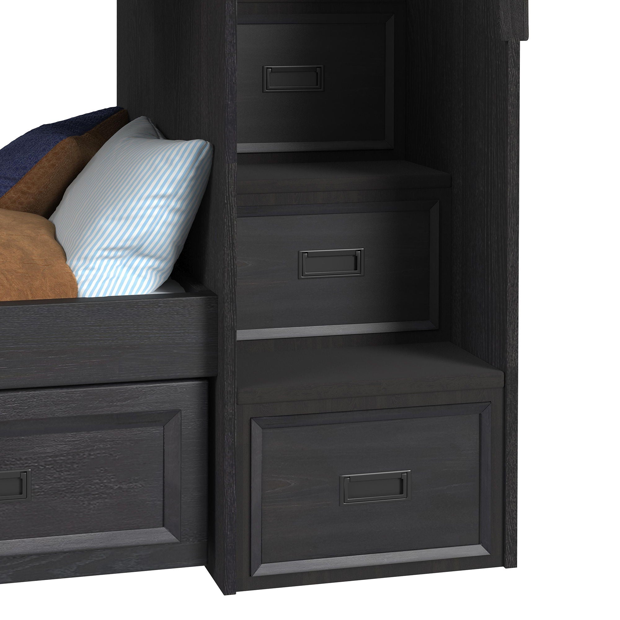 Hampton Kids - Bunk With Staircase And Trundle Bedroom Set